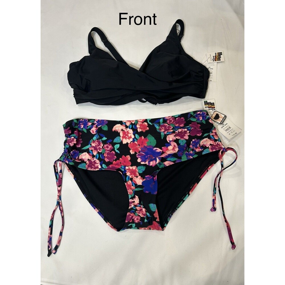 Time And True 2 Piece Swimsuit Separates Size 2X (20W-22W)